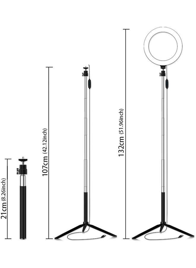 Photography LED Ring Light Set Black - Image 4
