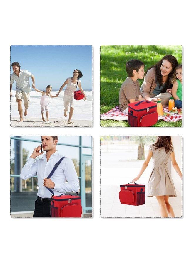 Insulated Lunch Bag Red 25.5x22.5x18cm - Image 5