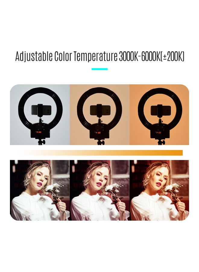 Professional Photography LED Ring Light Set Black - Image 4