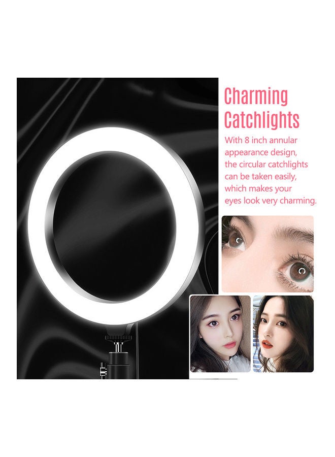 مجموعة ضوء LED حلقي للتصوير الفوتوغرافي مع حامل أسود - Image 2