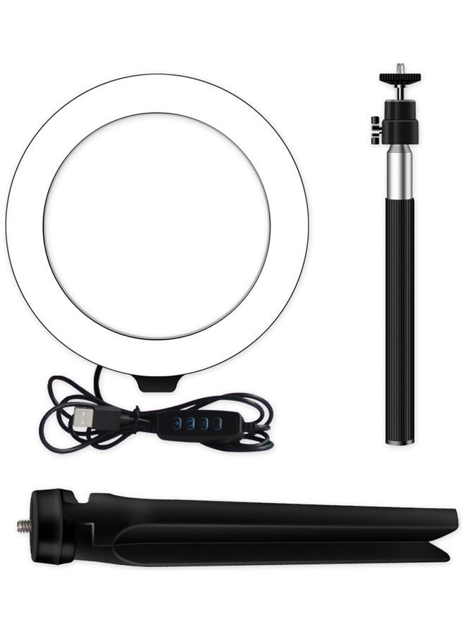 مجموعة ضوء LED حلقي للتصوير الفوتوغرافي مع حامل أسود - Image 4