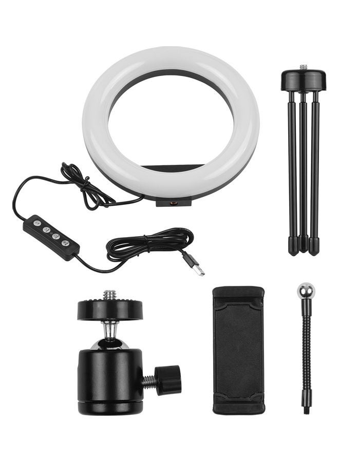 Photography LED Ring Light Set With Stand Black/White - Image 2