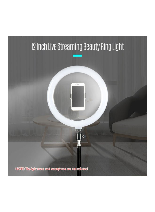 حلقة إضاءة LED قابلة للتعتيم مقاس 12 بوصة مع حامل للهاتف متعدد الألوان - Image 5