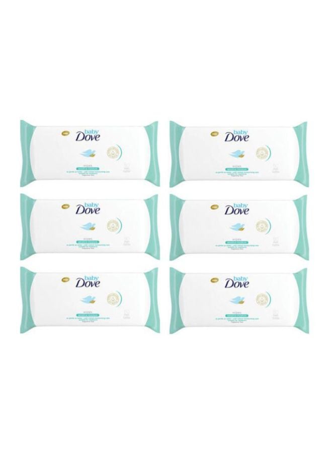 Dove Pack Of 6 Baby Sensitive Moisture Wipes  - Image 1