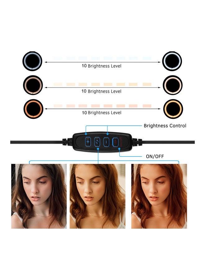 Professional Photography LED Ring Light Set Black - Image 3