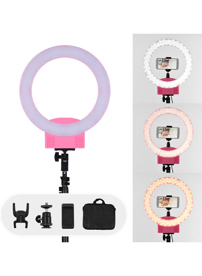 Professional Photography LED Ring Light Set Pink/Black - Image 2