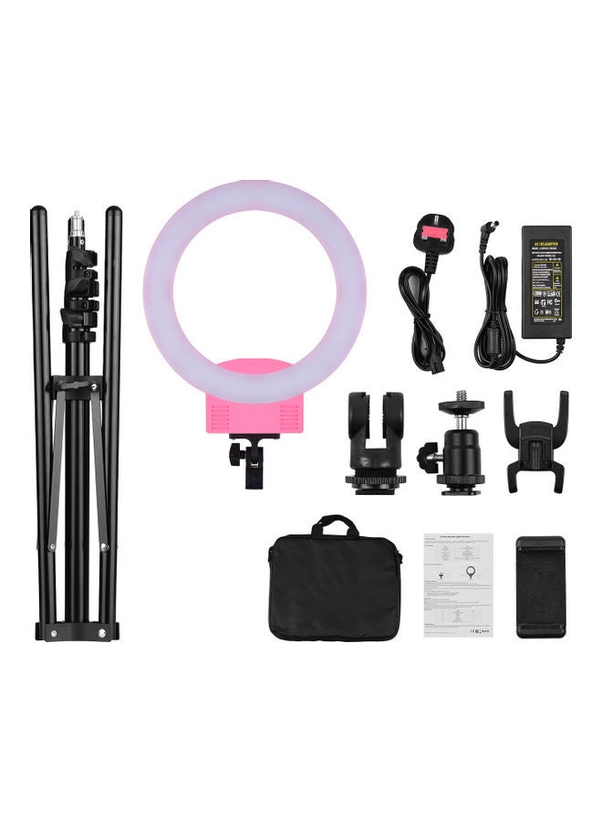 Professional Photography LED Ring Light Set Pink/Black - Image 4
