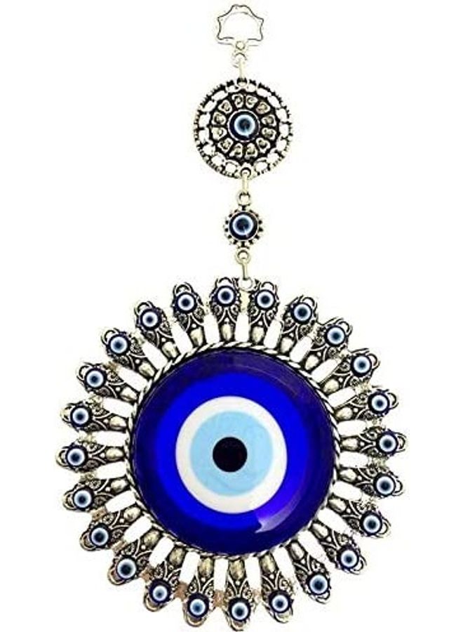 Flower Shape Wall Hanging Amulet Blue  - Image 1