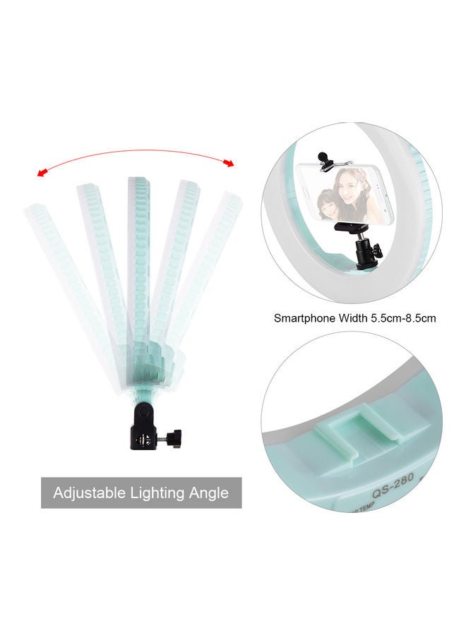 طقم حلقة إضاءة LED للتصوير الفوتوغرافي أخضر/أبيض - Image 2