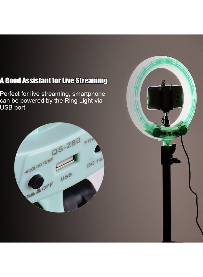 طقم حلقة إضاءة LED للتصوير الفوتوغرافي أخضر/أبيض - Image 4