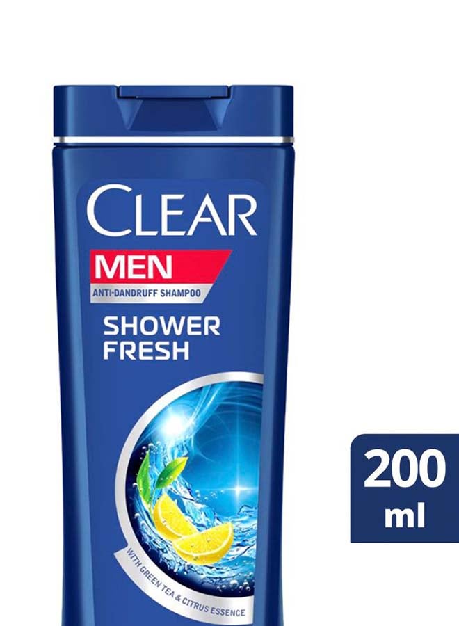 CLEAR Shampoo For Men, Anti Dandruff Shampoo, Shower Fresh, 24 Hr Freshness 200ml - Image 1