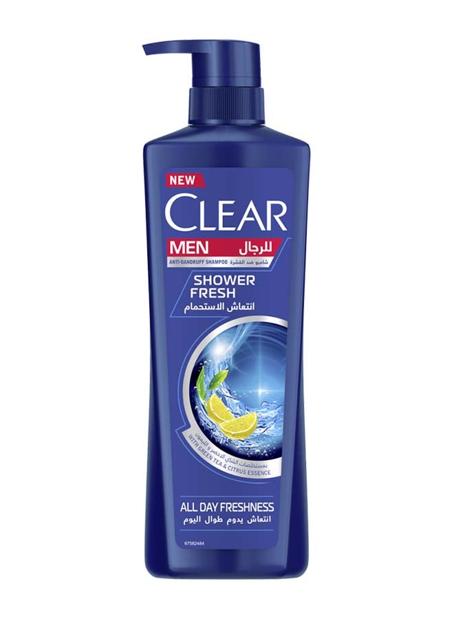 CLEAR Anti-Dandruff Shower Fresh Shampoo for Men with Citrus Essence and Green Tea, 700ml White - Image 3