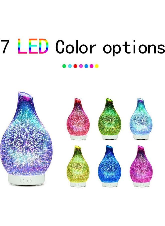 7-Color 100ML Glass Aromatherapy Humidifier Multicolour 27x17x17cm - Image 2