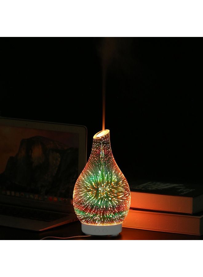 7-Color 100ML Glass Aromatherapy Humidifier Multicolour 27x17x17cm - Image 1