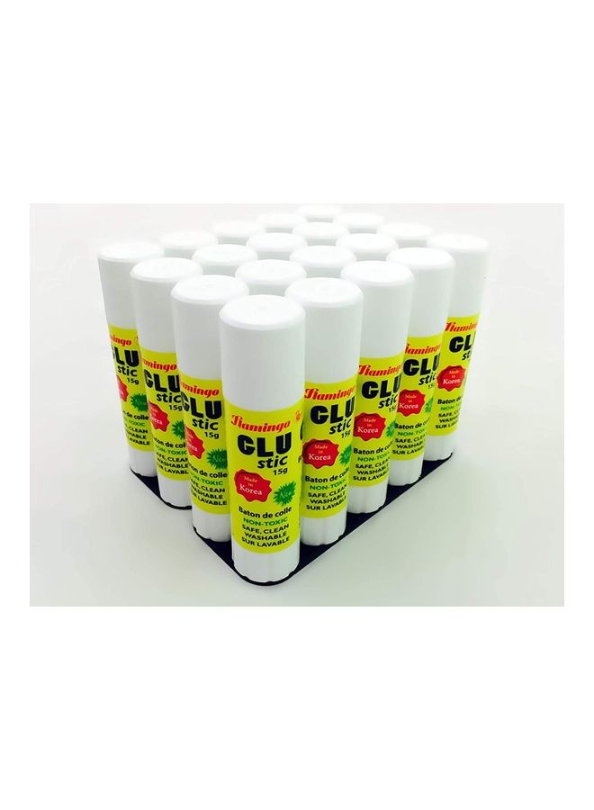 Flamingo 20-Piece High Viscosity Glue Stick White - Image 2