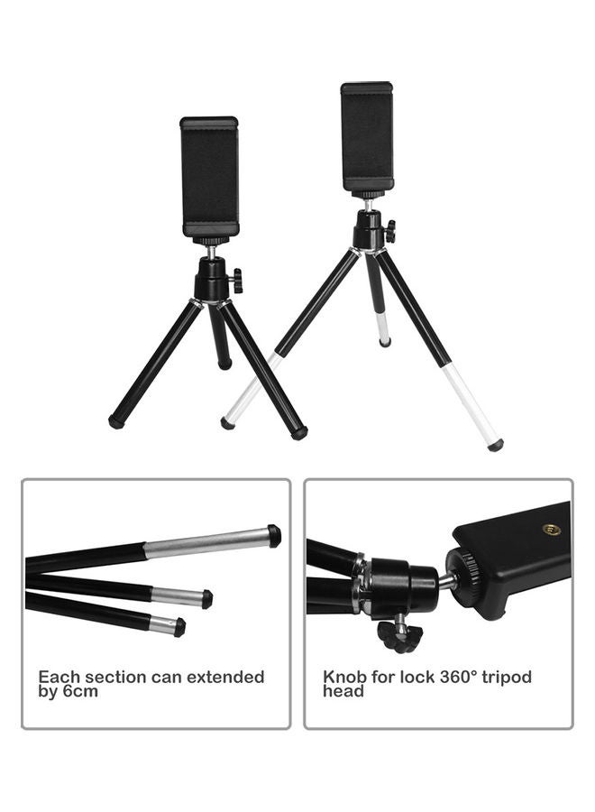 مجموعة ضوء LED حلقي للتصوير الفوتوغرافي مع حامل أسود - Image 5