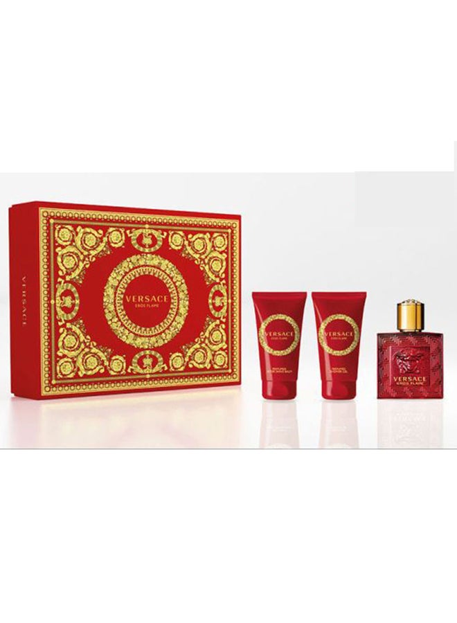 VERSACE Eros Flame EDP Gift Set EDP 50 Ml, Shower Gel 50 Ml, After Shave Balm 50ml  - Image 2