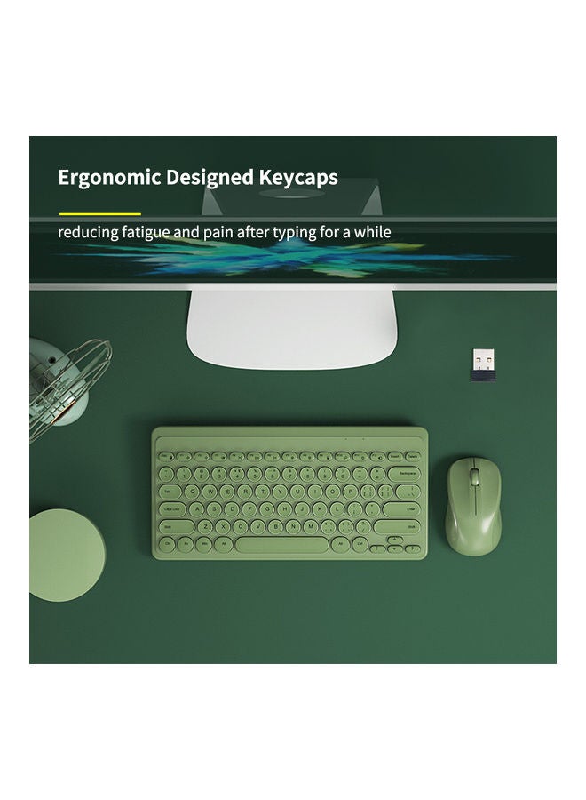 Wireless Keyboard And Mouse Set Green - Image 4