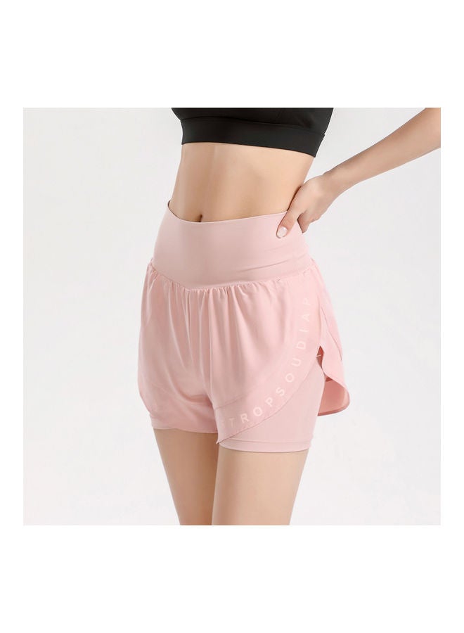 Generic Women 2-In-1 Sport Shorts With Wide Elastic Waistband Pockets  - Image 2