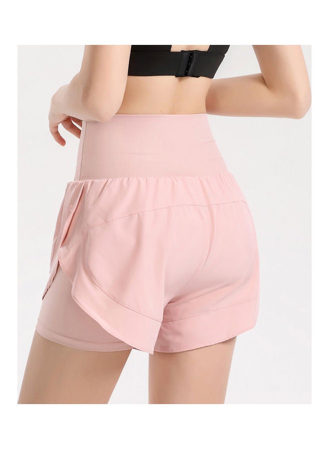 Generic Women 2-In-1 Sport Shorts With Wide Elastic Waistband Pockets  - Image 4
