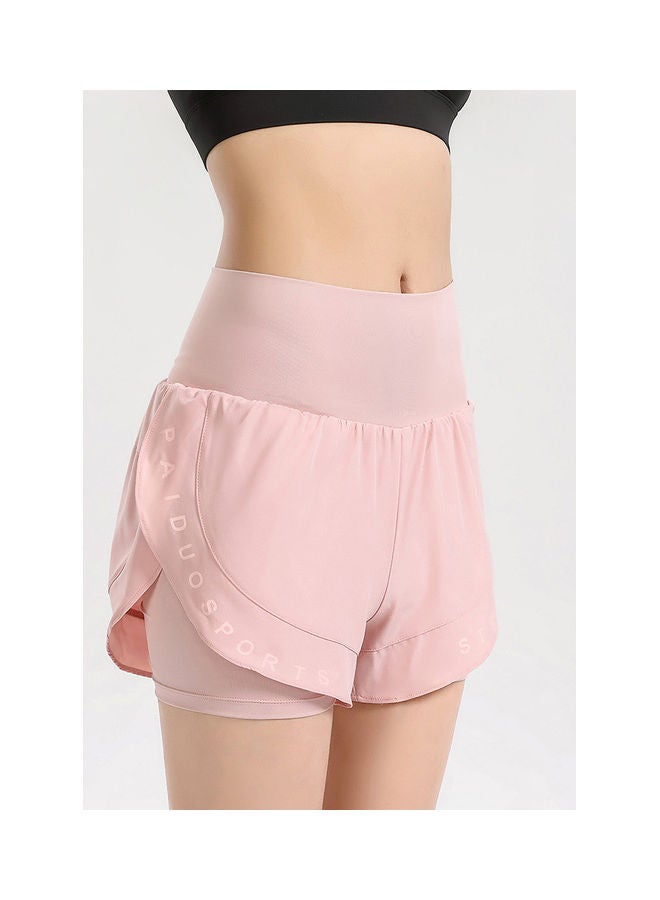 Generic Women 2-In-1 Sport Shorts With Wide Elastic Waistband Pockets  - Image 3