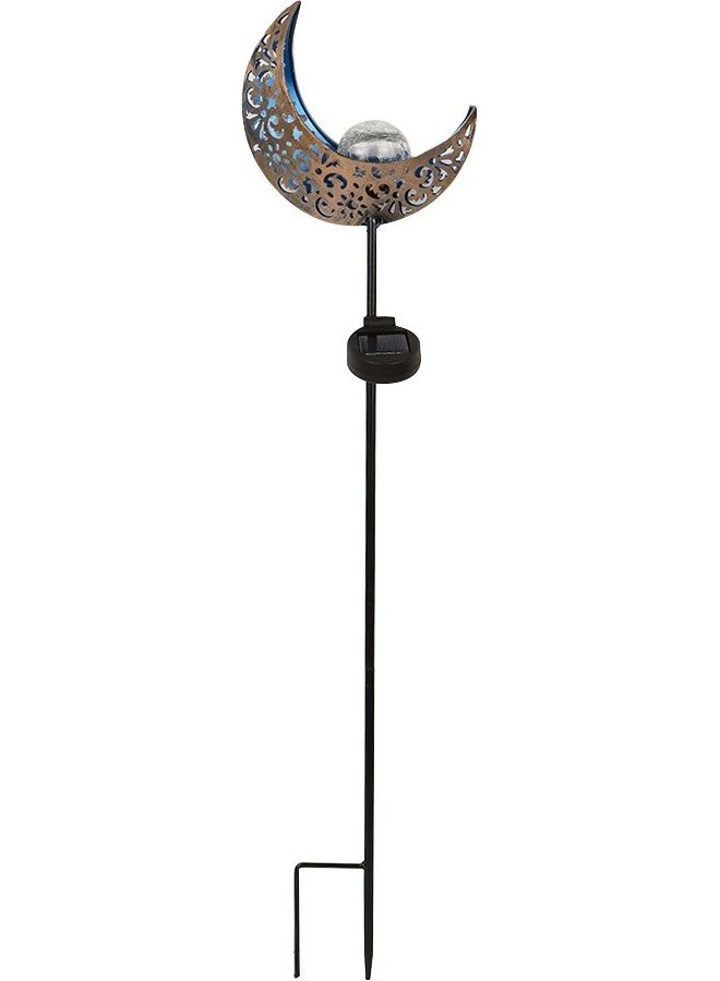 Generic Solar Iron Simulate Flame Inserted Lamp Blue  - Image 1