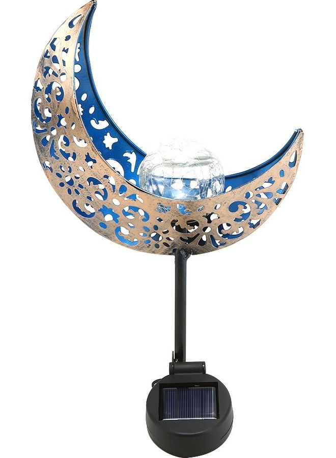 Generic Solar Iron Simulate Flame Inserted Lamp Blue  - Image 3