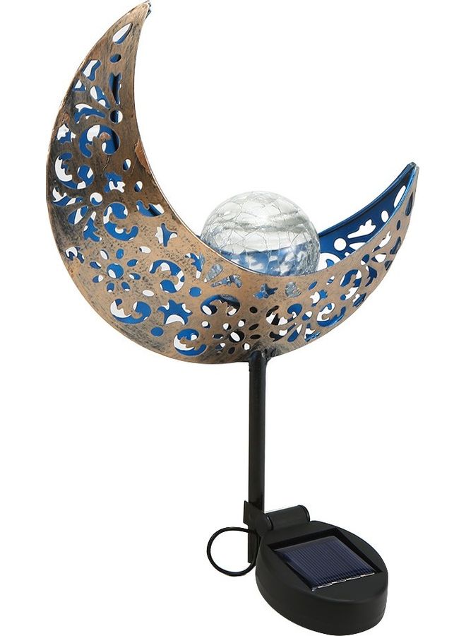 Generic Solar Iron Simulate Flame Inserted Lamp Blue  - Image 5