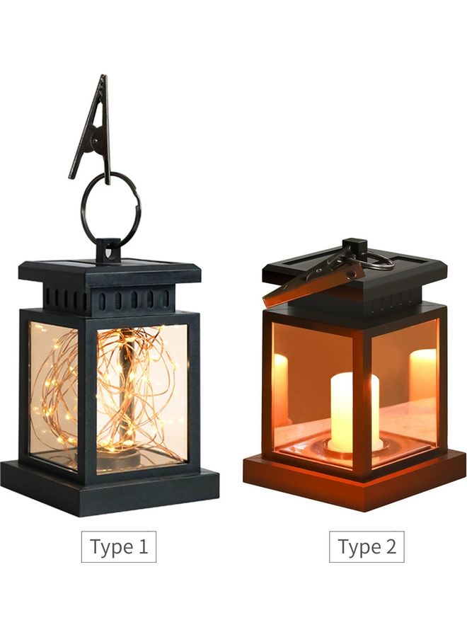 ضوء LED يعمل بالطاقة الشمسية للحديقة بتصميم معلق وبشكل شمعة متعدد الألوان 14.5x10x10سم - Image 4