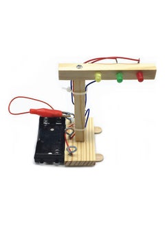 Generic Wood Traffic Lights DIY Kit Kids Toy 10.50x8x3cm  - Image 1