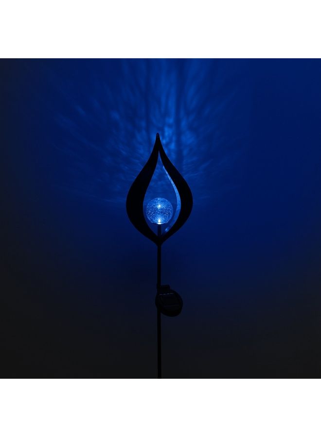 Generic Solar Iron Simulate Flame Inserted Lamp Blue  - Image 4