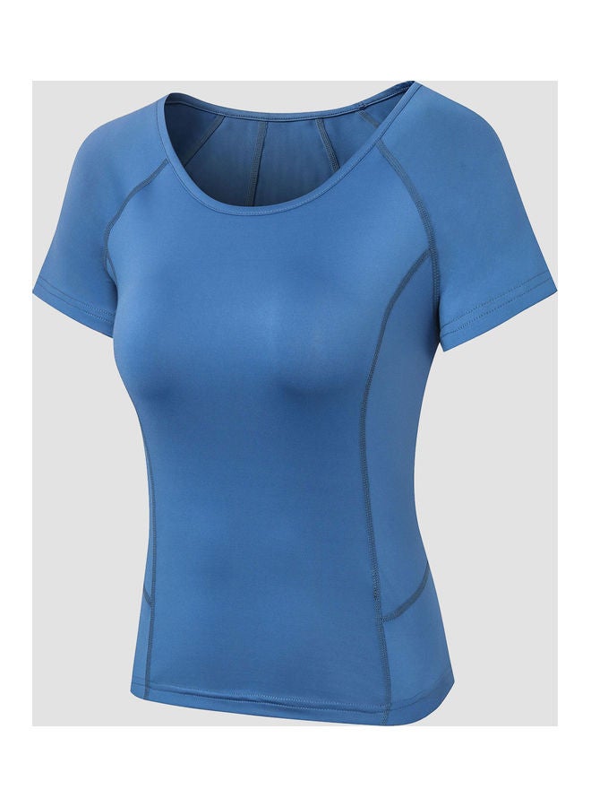 Generic O Neck Short Sleeve Sports T-Shirt  - Image 1