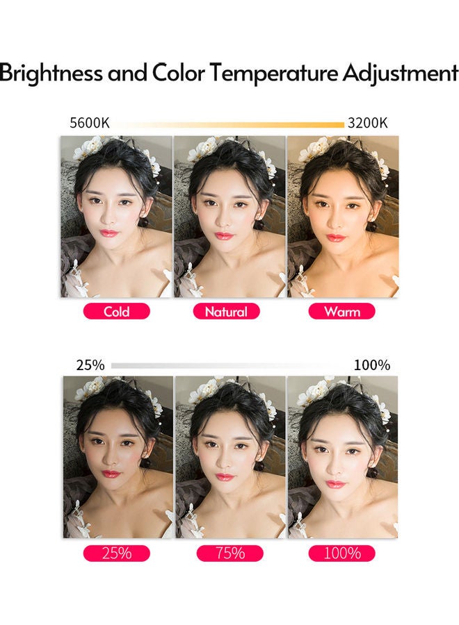 LED Ring Light With Phone Clamp Warm White - Image 3