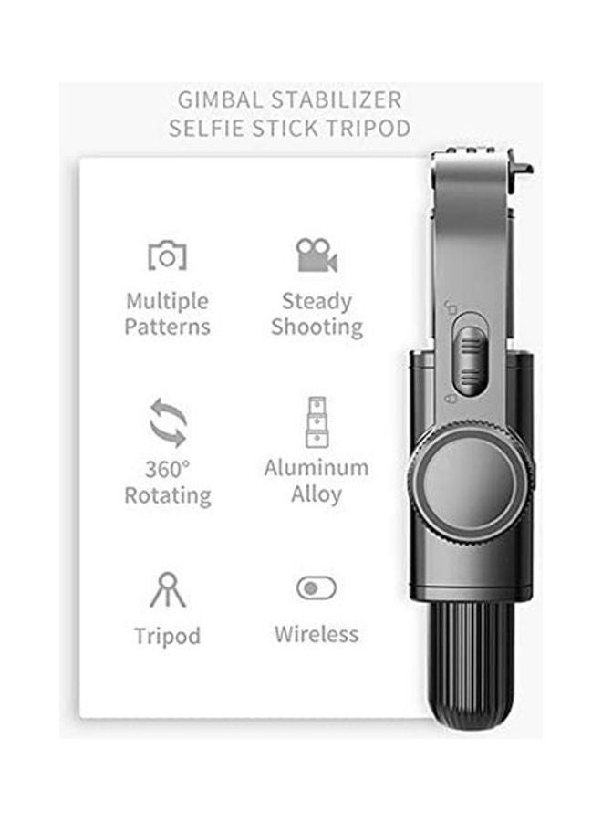 Gimbal Stabilizer Selfie Stick Tripod Black - Image 2