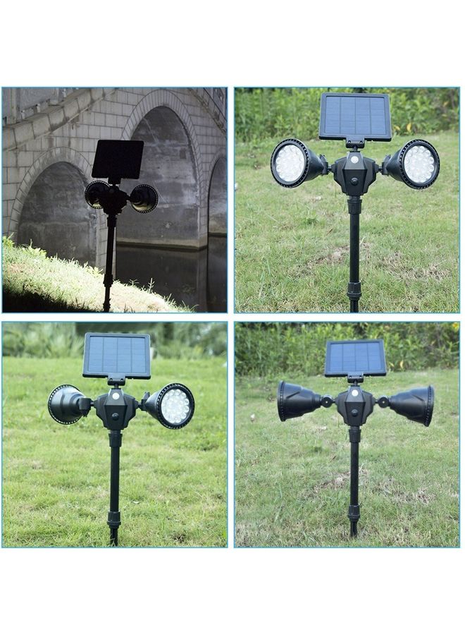 مصباح إضاءة مركزة برأس مزدوج يعمل بالطاقة الشمسية أبيض دافئ - Image 4