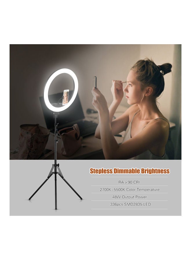 طقم حلقة إضاءة LED للتصوير الفوتوغرافي أسود - Image 3