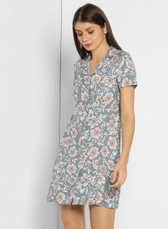 Printed Casual Mini Dress Multicolour