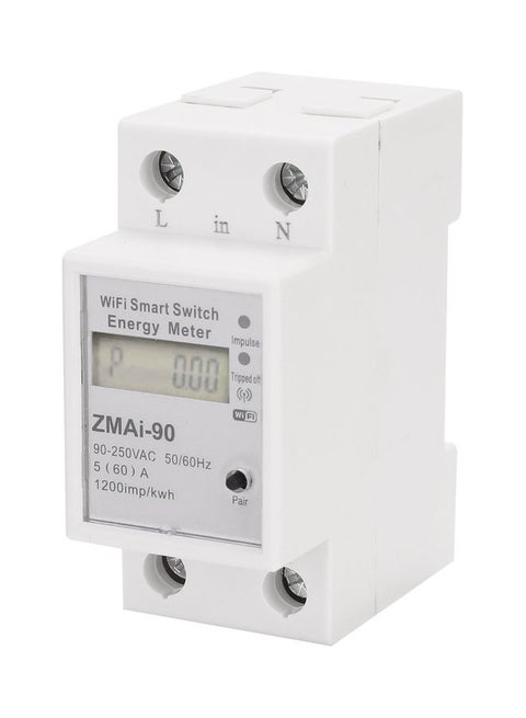 WiFi Smart Switch Energy Meter White