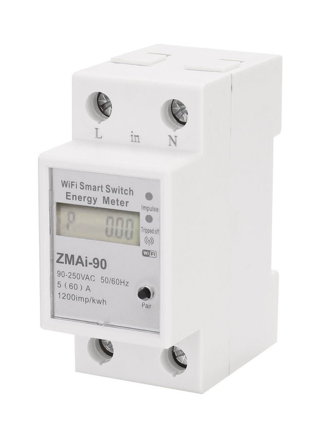 Generic - WiFi Smart Switch Energy Meter White - Image 1