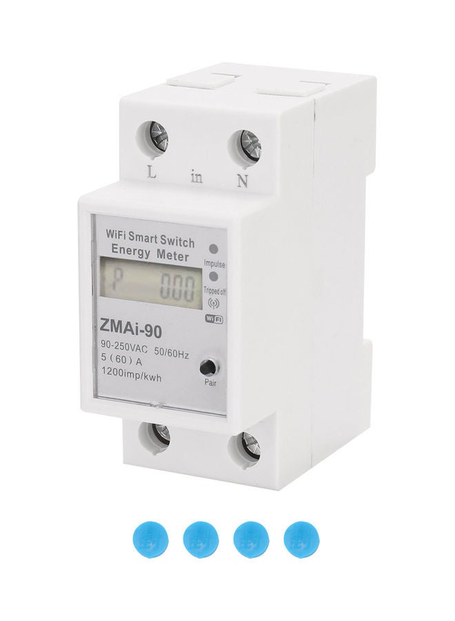 Generic - WiFi Smart Switch Energy Meter White - Image 1
