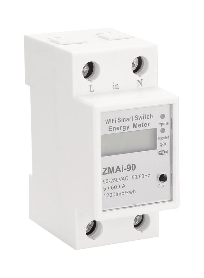Generic - WiFi Smart Switch Energy Meter White - Image 1