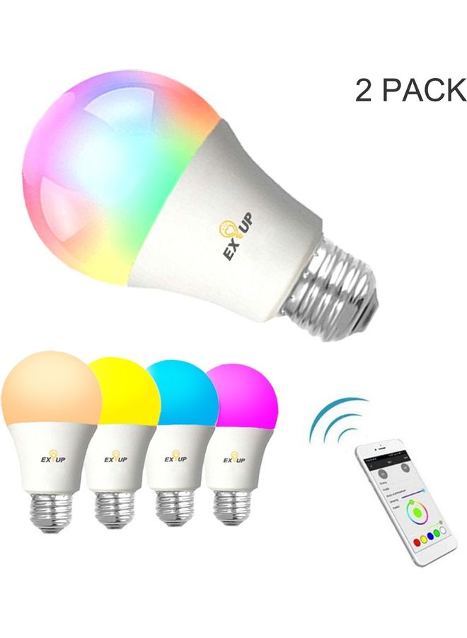 2-Pack Intelligent Wi-Fi LED Bulb with Smartphone APP and Voice Control 9W Multicolour  - Image 1