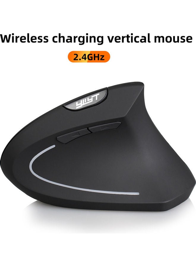 YWYT - 2.4G Wireless Vertical Optical Mouse With USB Receiver Black - Image 1