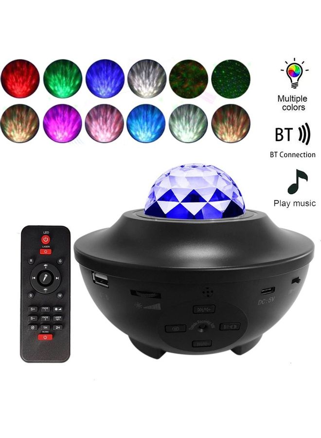 Generic - Starry Projector Light LED Night Lamp with Remote Control Multicolour - Image 1