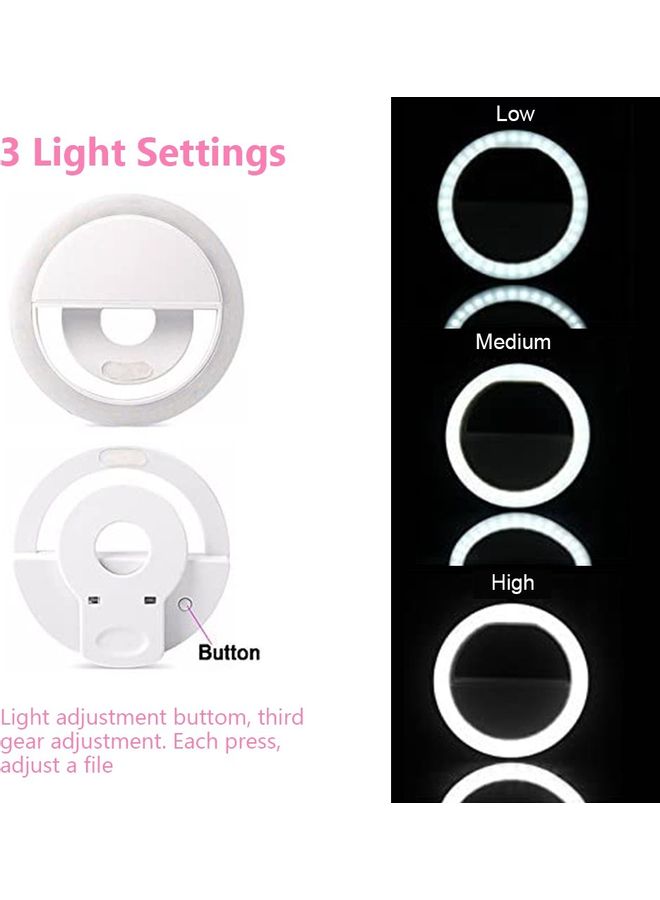 LED Selfie Ring Light White  - Image 5