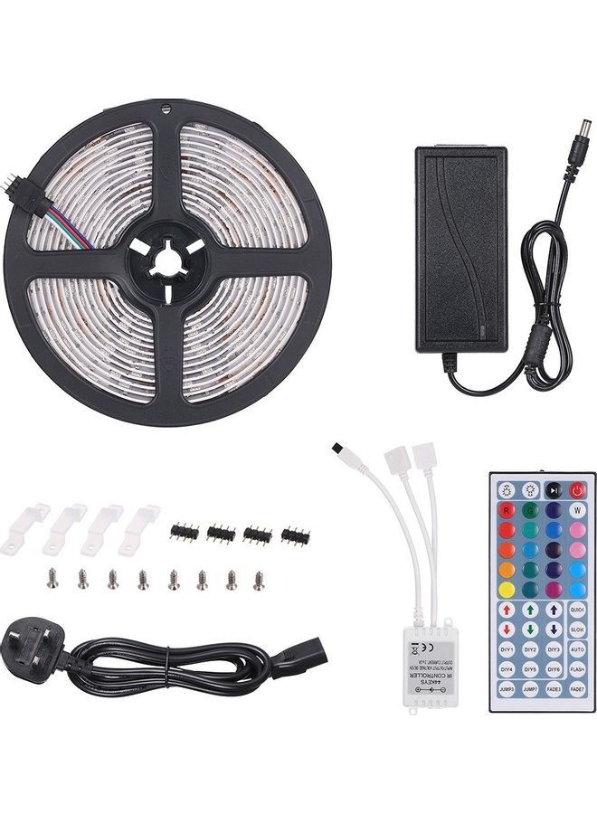 شريط إضاءة مقاوم للماء بإضاءة متعددة الألوان RGB مع جهاز تحكم عن بعد متعدد الألوان 2 x 5متر - Image 2