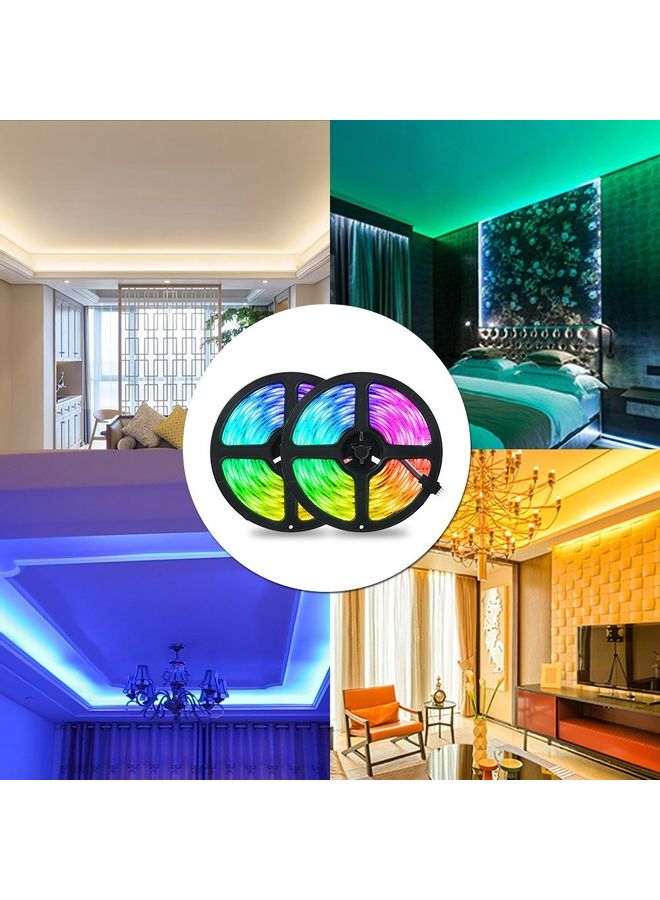 شريط إضاءة مقاوم للماء بإضاءة متعددة الألوان RGB مع جهاز تحكم عن بعد متعدد الألوان 2 x 5متر - Image 5