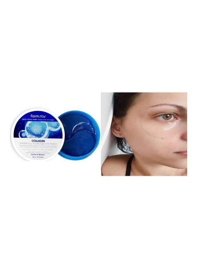 Farm Stay Collagen Water Full Hydrogel Eye Patch / 60Sheets Blue 90grams - Image 2