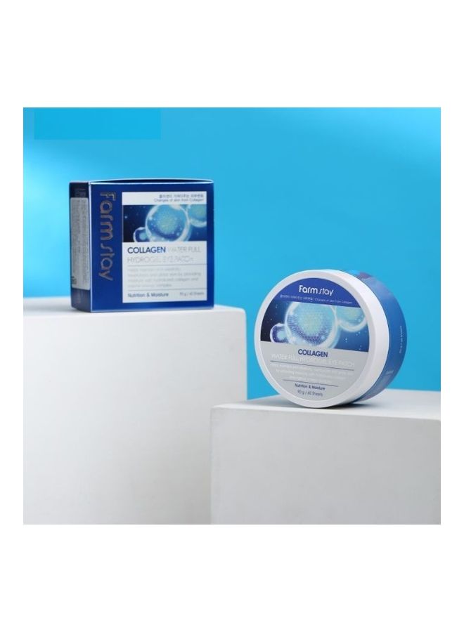 Farm Stay Collagen Water Full Hydrogel Eye Patch / 60Sheets Blue 90grams - Image 3