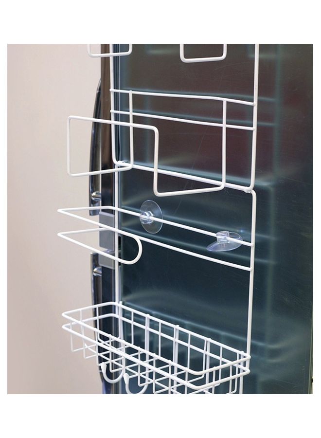 Multi-Layer Fridge Side Shelf Silver/Black 32 x 25 x 19cm - Image 3